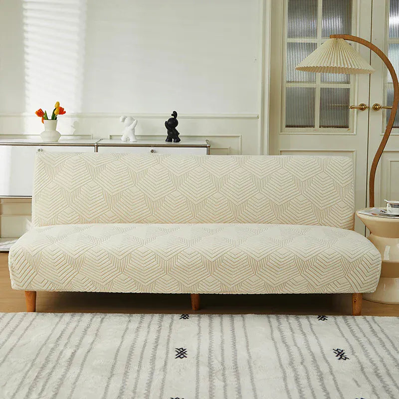 Housse de Canapé Clic-Clac Motif Hexagone Beige beige / s-sofa bed cover