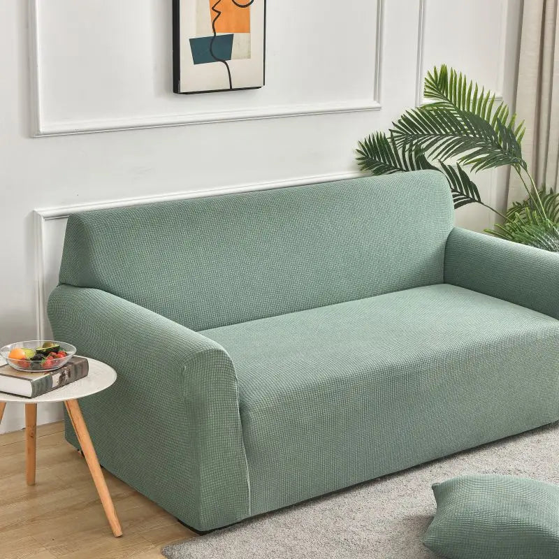 Housse de Canapé Géométrie Carré Vert Pea Green / 2 Seat 145-185CM