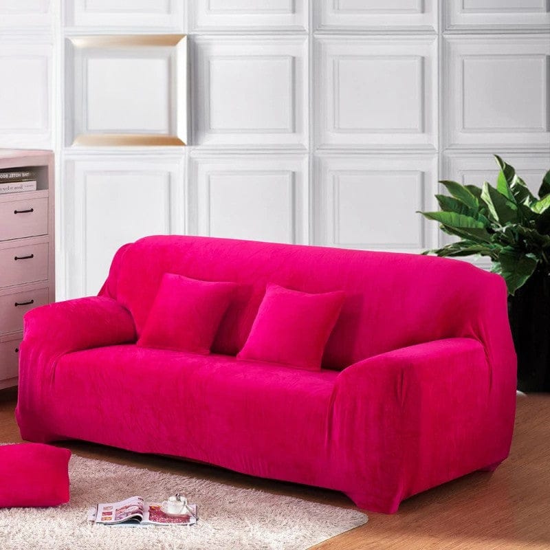 Housse de Canapé Polaire Rose Vif
