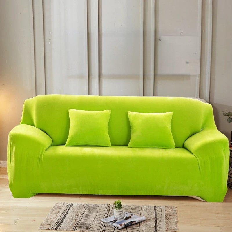 Housse de Canapé Polaire Vert Pomme