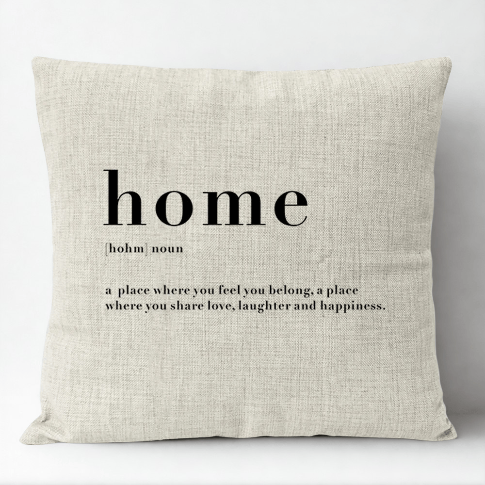 Housse de Coussin Décorative Motif Home