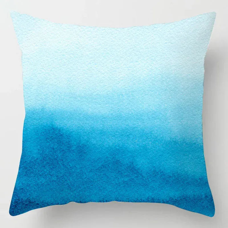 Housse de Coussin Motif Ombré / Dégradé Bleu 22 / 40x40cm