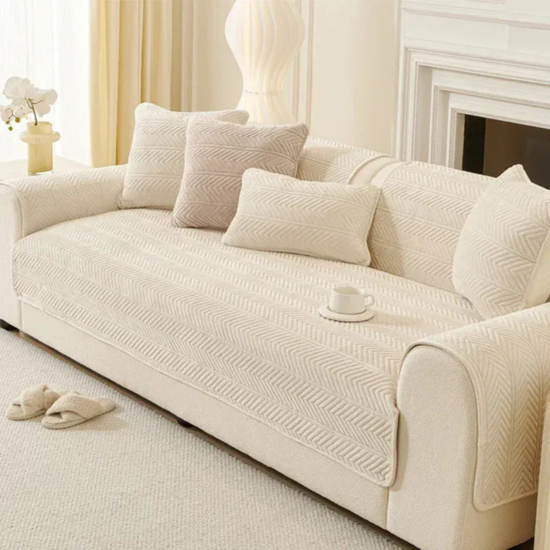 Protège Canapé Motif Géométrique Beige Beige / A 70x70cm 1pc