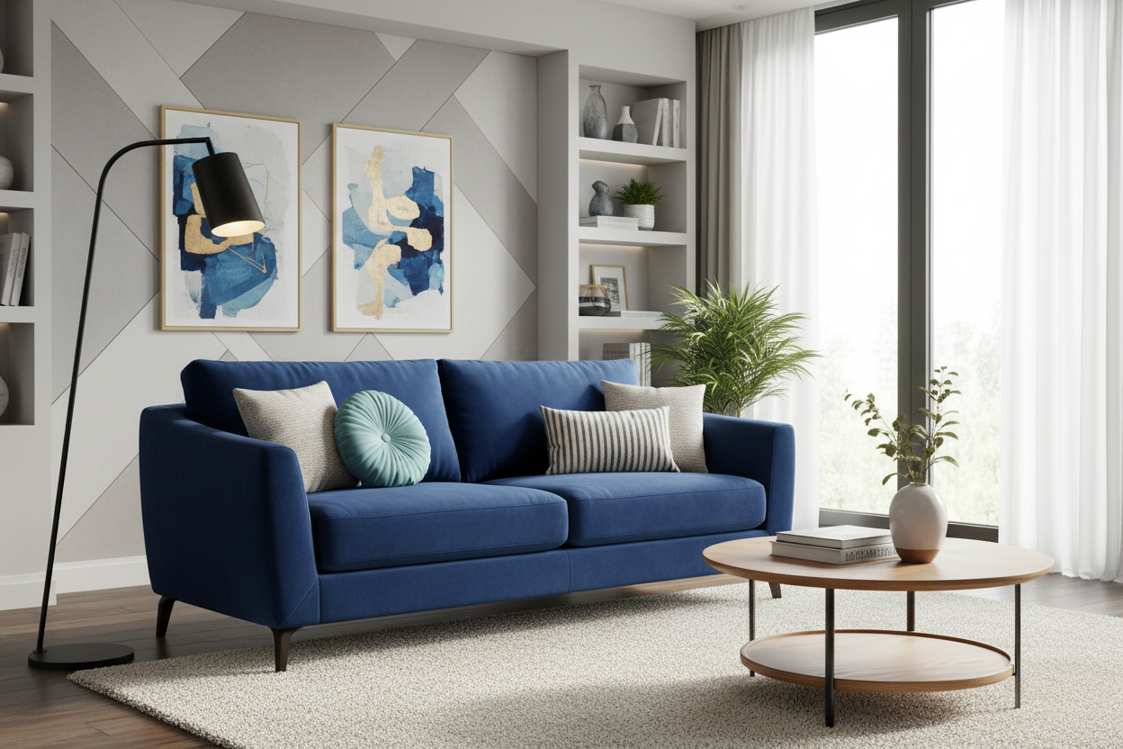 Canapé bleu