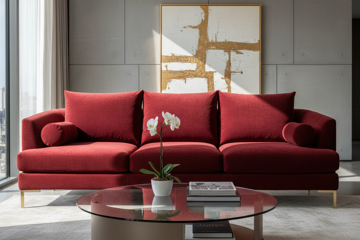Canapé rouge