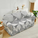 Housse de Canapé avec Jupe Gris Clair et Cendre Color 06 / 2seater(145-185cm)