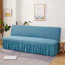 Housse de Canapé Géométrique à Jupe Bleu Clair A8 Blue / 120-140cm