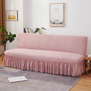 Housse de Canapé Géométrique à Jupe Rose A2 Dark Pink / 120-140cm