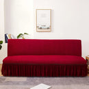 Housse de Canapé Géométrique à Jupe Rouge A9 Wine red / 120-140cm