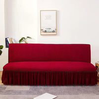 Housse de Canapé Géométrique à Jupe Rouge A9 Wine red / 120-140cm