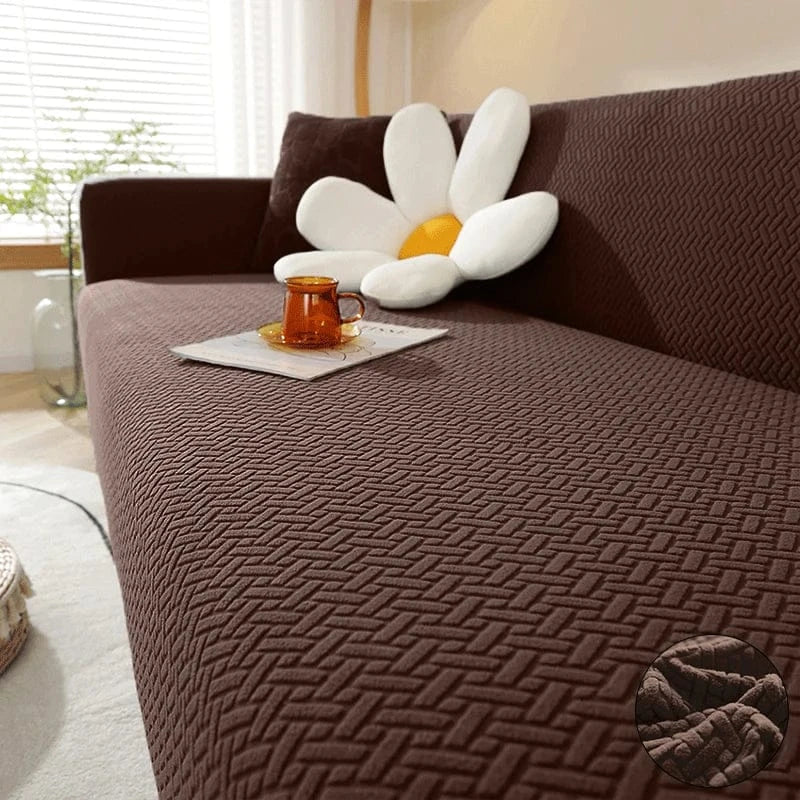 Housse de Canapé Géométrique Café