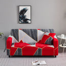 Housse de Canapé Imprimé Gris et Rouge Color 20 / 1pc 4 Seater