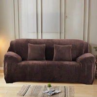 Housse de Canapé Polaire Marron