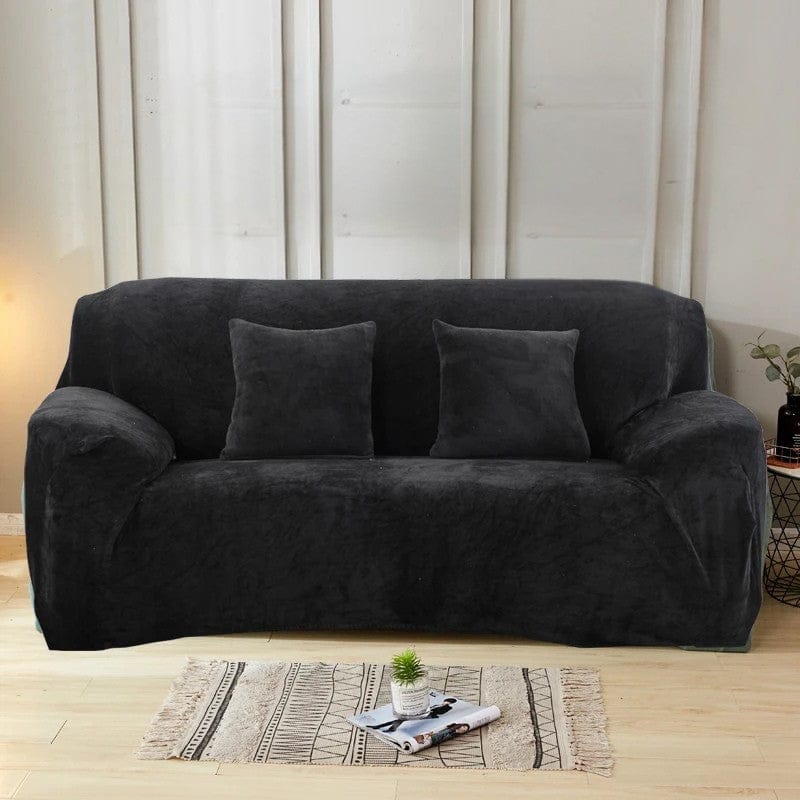 Housse de Canapé Polaire Noir