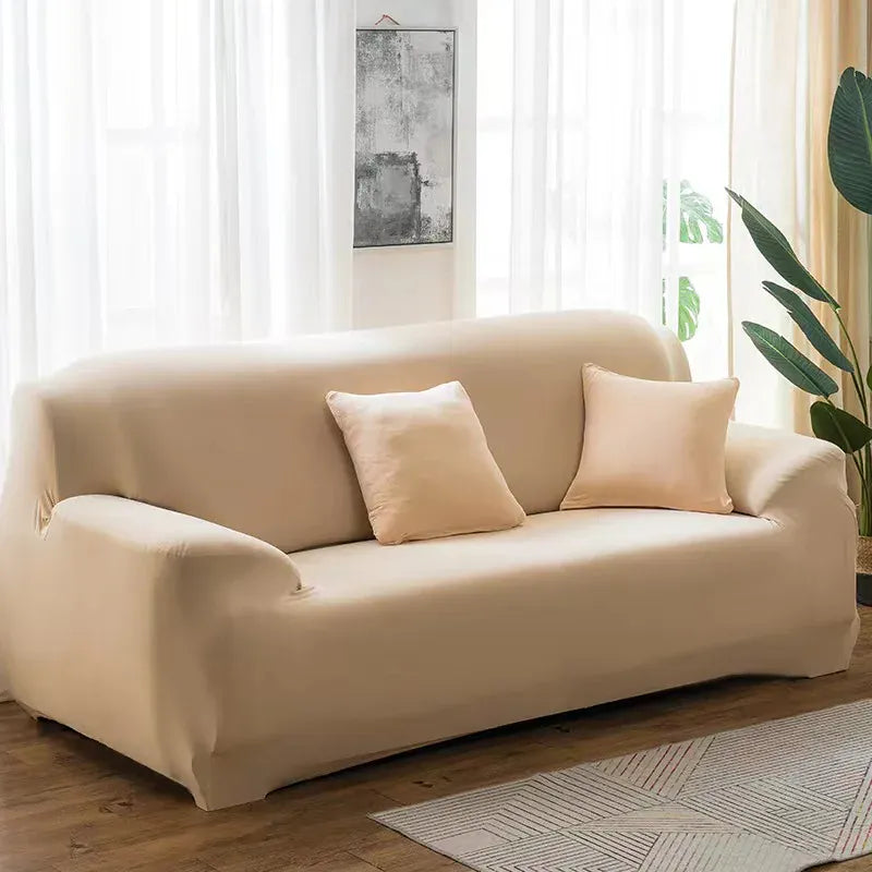 Housse de Canapé Unie Beige