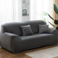 Housse de Canapé Unie Gris Foncé Dark Grey / 4-seat 235-300cm