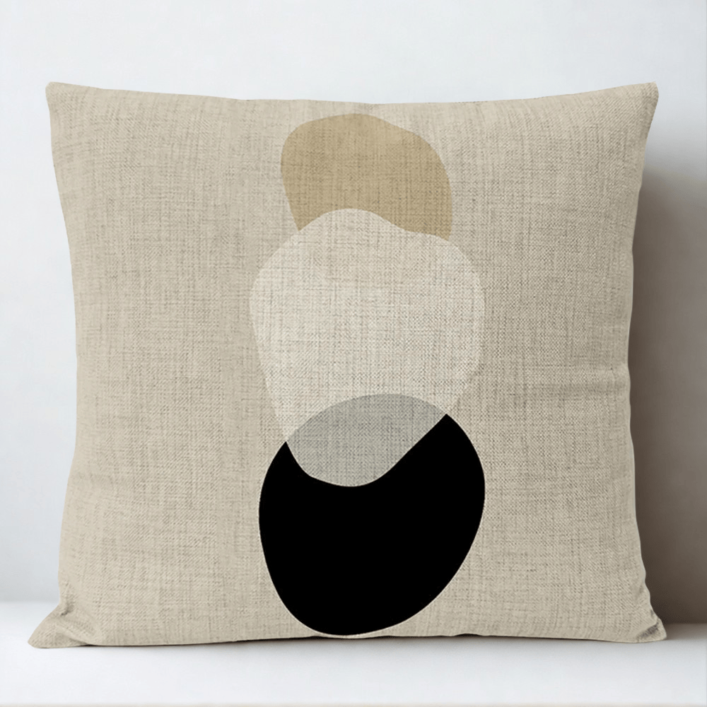 Housse de Coussin Décorative Motif Tache Triple Couleur