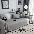 Jeté de Canapé en Similicuir Gris Gris / 180x130cm