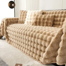 Jeté de Canapé Luxe en Peluche Imitation Lapin Caramel Caramel / 180x130cm 1pc