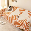 Jeté de Canapé Motif Classique à Rayures Orange A6 / 180x130cm S