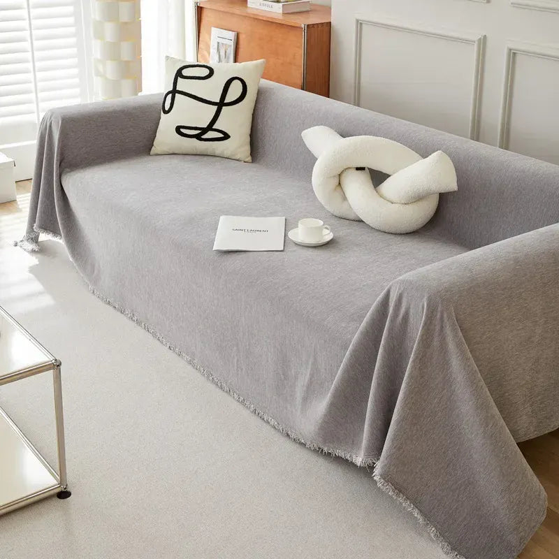 Jeté de Canapé Multifonctionnel Gris Clair