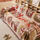 Jeté de Canapé Universel Mignonne Ton Rouge Rouge / 90x90cm