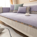 Protège Canapé en Chenille Douce Violet A3 / 70x70cm 1pc A