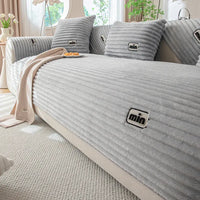 Protège Canapé en Peluche Gris Gris / 70x70cm