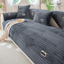 Protège Canapé en Peluche Marine Gris / 70x70cm