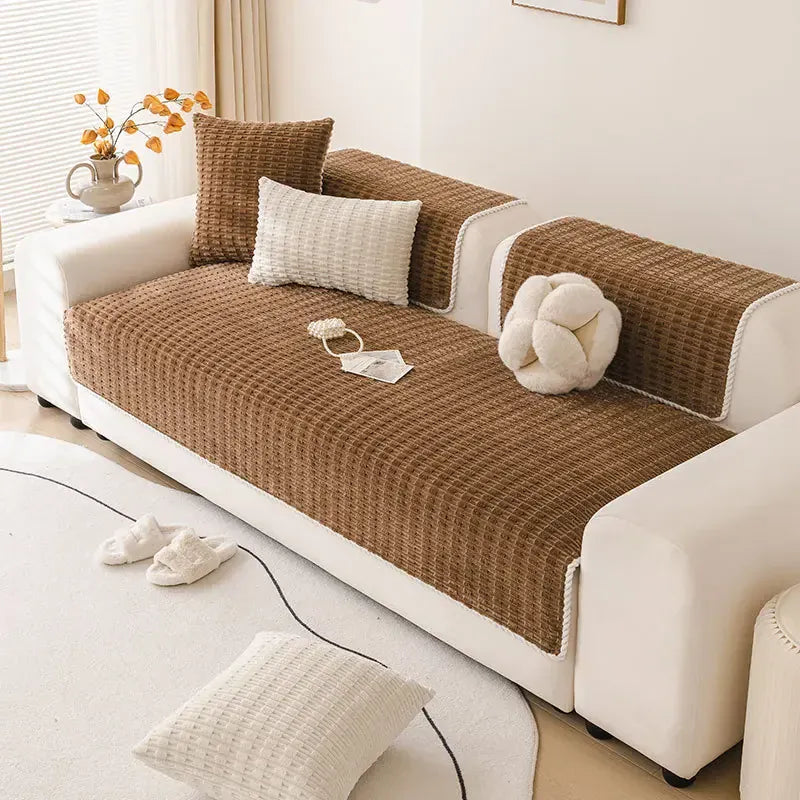 Protège Canapé Rembourré Marron